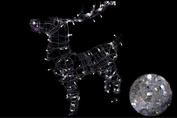 【イルミネーション】3Dトナカイ【ホワイト】【白】【トナカイ】【ソーラータイプ】【ソーラー】【ソーラ】【動物】【アニマル】【ライト】【LED】【3D】【装飾】【飾り】【アート】【輝き】【電飾】【モチーフ】【イルミ】【クリスマス】