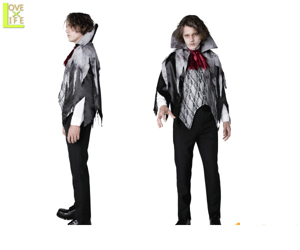 メンズ　ゴーストドラキュラ伯爵ドラキュラ　ヴァンパイア　ゾンビ　仮装　衣装　コスプレ　コスチューム　ハロウィン　パーティ　イベント　かわいい　今年のハロウィンはかわいい衣装でかっこよく着こなし 目立っちゃいましょう
