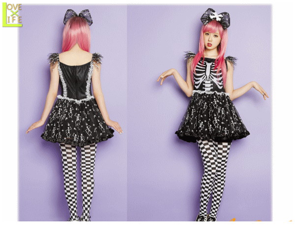 レディ　LLL　Bone Princessスカル　AMO　ガイコツ　ブランド　仮装　衣装　コスプレ　コスチューム　ハロウィン　パーティ　イベント　かわいい　かわいい衣装でかっこよく着こなし AMOプロデュースのコスチュームブランドの通販は 6,629円