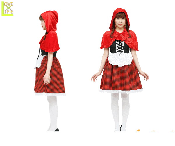 レディ　レッドケーププリンセス赤頭巾　赤頭巾ちゃん　プリンセス　お姫様　仮装　衣装　コスプレ　コスチューム　ハロウィン　パーティ　イベント　かわいい　今年のハロウィンはかわいい衣装でかっこよく着こなし 目立っちゃいましょう