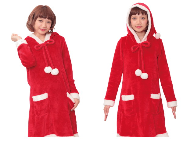 レディ　ポンポンワンピースサンタSweet Soft　サンタ　クリスマス　仮装　衣装　コスプレ　コスチューム　サンタクロース　パーティ　イベント　かわいいの通販は 5,930円
