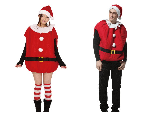 UNISEX　モコモコサンタサンタ　クリスマス　コスプレ　コスチューム　衣装　仮装　パーティ　かわいい