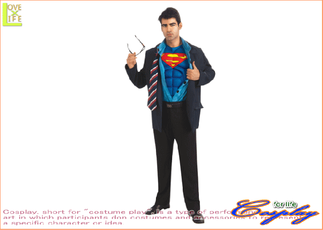 【1 】 クラーク ケント/スーパーマン (Superman)【仮装】【パーティ】世界的スーパーヒーロー「スーパーマン」♪☆当店のコスプレシリー