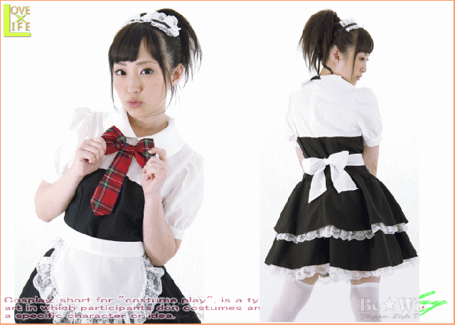 【1 】チェックリボン　メイド【メイド】【ウェイトレス】【店員】ご注文は何になさいますか？えっ…それってムチャぶり♪☆当店のコスプ