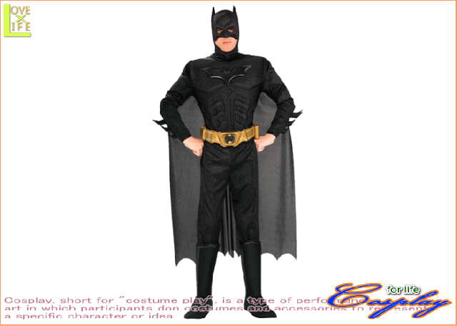 【メンズ】【88R0671】アダルト バットマン ダーク ナイト (Batman)【仮装】【パーティ】バットマンの大人サイズコス♪☆当店のコスプレ