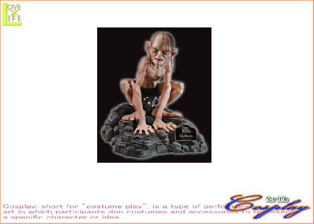 【1 】GOLLUM　ゴラム　フィギュア (ロードオブザリング)フィギュア【オブジェ】「ロードオブザリング」ゴラムの等身大フィギュア♪☆当
