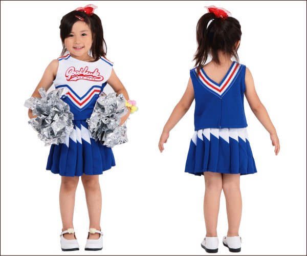 1 キッズジョブ チアガール 青 ブルー チア 応援 チアギャル 仮装 コスプレ 可愛い子供用チアガール衣装 当店の通販はau Pay マーケット ワールドショップ