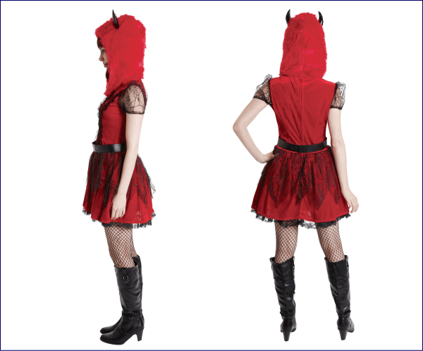 1 モンスター デビル 悪魔 小悪魔 デビル ハロウィン 仮装 コスプレ フワフワで真っ赤なファーは毛足が長くインパの通販はau Pay マーケット ワールドショップ