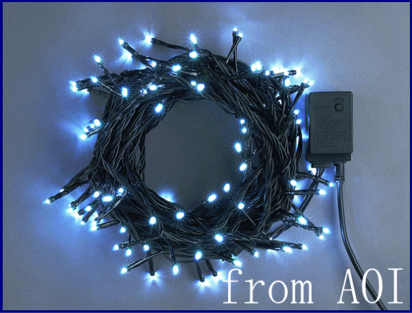 ホワイトストレートライト100球LEDライト　【LED】【２０ 】【】【クリスマス】【イルミネーション】【電飾】【モチーフ】【大人_1