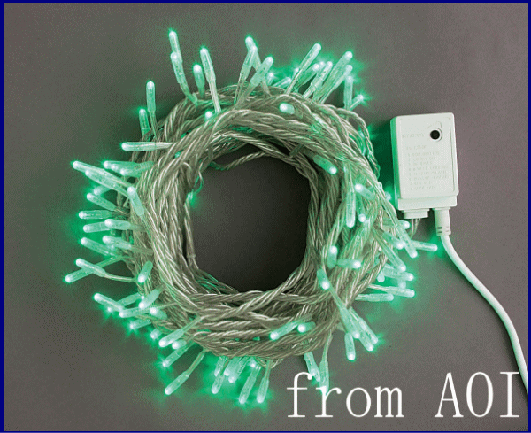 グリーンストレートライト100球LEDライト 【LED】【２０ 】【】【クリスマス】【イルミネーション】【電飾】【モチーフ】【大人