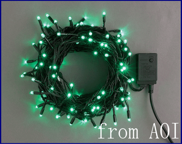 LEDイルミネーション　ＬＥＤ　ストレートライト　【200球】グリーン【】【LED】【50 】【クリスマス】【イルミネーション】【電