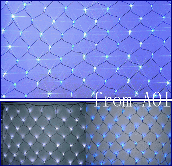 【LED】【ネット】LED ネットライト【180球】【連結用】【ブラックコード】【面】【LED】【ネット】【均等】万能のネットライト 均等にLE_2