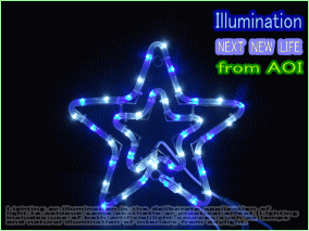 クリスマス イルミネーション　LED スター　ブルー・ホワイト【LED】【２０ 】【送料無料】【クリスマス】【イルミネーション】【電飾】【モチーフ】【大人気】