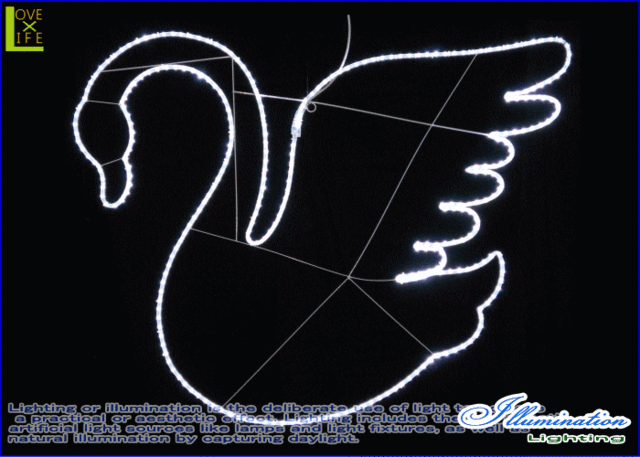LED】【イルミネーション】【大型商品】LEDクリスタル スワン【白鳥】【Sサイズ】【ライン】【平面】【壁掛け】【アート】【輝き】【電の通販はau PAY マーケット - ワールドショップ