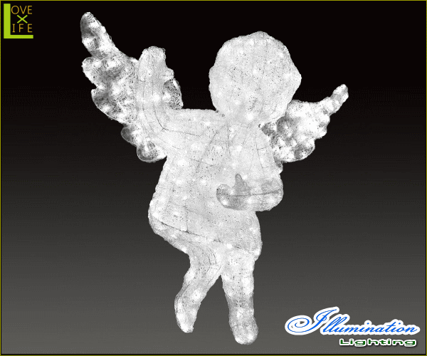 【イルミネーション】【大型商品】LEDクリスタルキューピット【天使】【キューピット】【エンジェル】【3D】【クリスマス】【イルミネーション】【電飾】【装飾】【飾り】【イベント】【光】【LED】【モチーフ】【かわいい】今年もかわいいイルミネーションで飾り付け