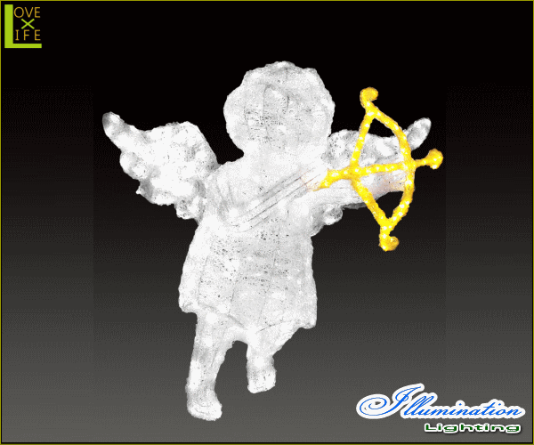 【イルミネーション】【大型商品】LEDクリスタルキューピットボウ【天使】【キューピット】【エンジェル】【3D】【クリスマス】【イルミネーション】【電飾】【装飾】【飾り】【イベント】【光】【LED】【モチーフ】【かわいい】今年もかわいいイルミネーションで飾り付け