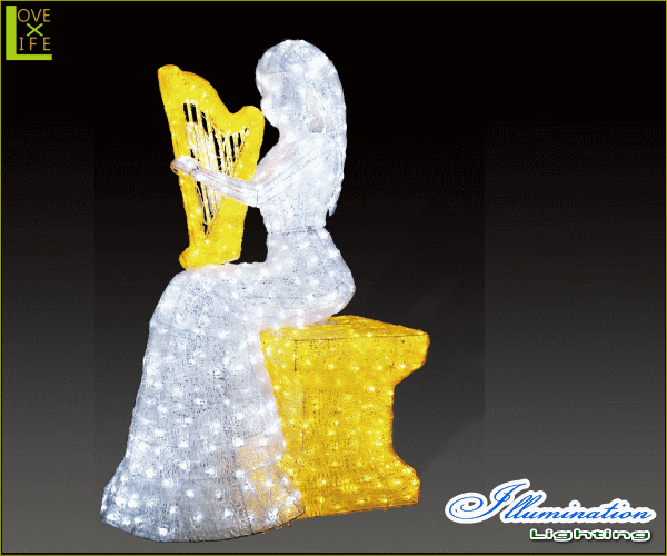 【LED】【ACR-(A)PER-H】【大型商品】LEDクリスタルパフォーム ハープ【楽器】【音楽】【演奏】【合奏】【コンサート】【モチーフ】【イルミネーション】【クリスタル】AOIデパートの新作イルミネーション【大人気】【電飾】【クリスマス】【省エネ】