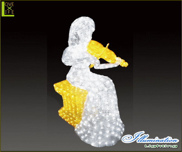 【LED】【ACR-(A)PER-V】【大型商品】LEDクリスタルパフォーム バイオリン【楽器】【音楽】【演奏】【合奏】【コンサート】【モチーフ】【イルミネーション】【クリスタル】AOIデパートの新作イルミネーション【大人気】【電飾】【クリスマス】【省エネ】