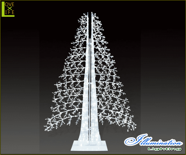 【LED】【ALS-TR(A)ABI-2】【大型商品】LEDストリング アビエスツリー【2枚】【ツリー】【クリスマスツリー】【ホワイトツリー】【モチーフ】【イルミネーション】【クリスタル】AOIデパートの新作イルミネーション【大人気】【電飾】【クリスマス】【省エネ】