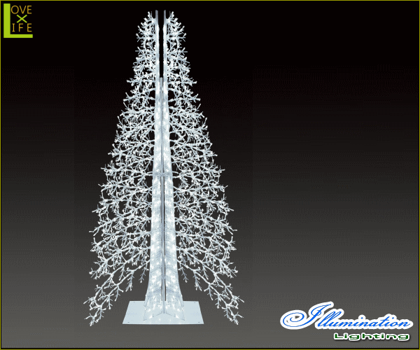 【LED】【ALS-TR(A)ABI-6】【大型商品】LEDストリング アビエスツリー【6枚】【ツリー】【クリスマスツリー】【ホワイトツリー】【モチーフ】【イルミネーション】【クリスタル】AOIデパートの新作イルミネーション【大人気】【電飾】【クリスマス】【省エネ】
