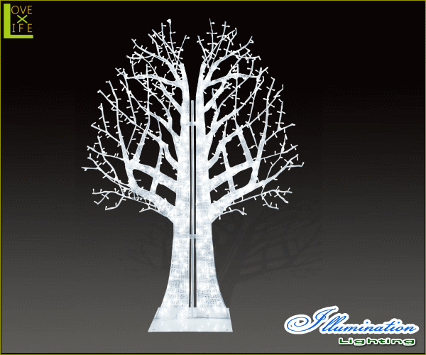 【LED】【ALS-TR(A)ZEL-2】【大型商品】LEDストリング ゼルツリー【2枚】【ツリー】【クリスマスツリー】【ホワイトツリー】【モチーフ】【イルミネーション】【クリスタル】AOIデパートの新作イルミネーション【大人気】【電飾】【クリスマス】【省エネ】