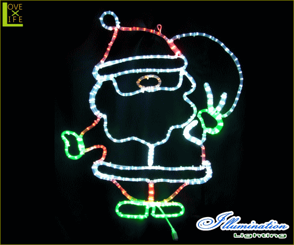 【LED】【2D】【モチーフ】【L2D(C)M275】LED プレゼントサンタ【壁掛け】【プレゼント】【サンタ】【サンタクロース】かわいいずんぐりむっくりなサンタさん AOIデパートのLEDイルミネーション【イルミネーション】【クリスマス】【電飾】【省エネ】【大人気】