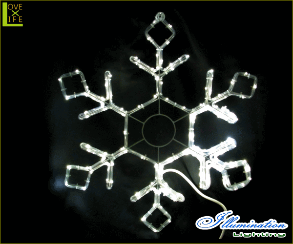 【LED】【2D】【モチーフ】【L2D(C)M700】LED スノーフレーク ホワイト【壁掛け】【雪】【スノー】【結晶】【ダイヤモンドダスト】まるで宝石のような結晶が登場 AOIデパートのLEDイルミネーション【イルミネーション】【クリスマス】【電飾】【省エネ】