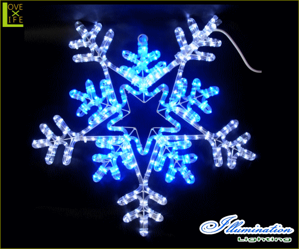【LED】【2D】【モチーフ】【L2D(C)M701】LED スノーフレーク ブルーホワイト【壁掛け】【雪】【スノー】【結晶】【ダイヤモンドダスト】まるで宝石のような結晶が登場 AOIデパートのLEDイルミネーション【イルミネーション】【クリスマス】【電飾】【省エネ】の通販は