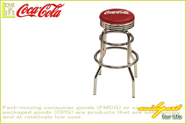 フラワーB ブルーグレイ コカ・コーラ グッズ Coke Hi-Stool pj0012