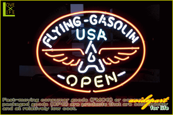 FLYING-GASOLIN USA ネオンサイン OPEN ジャンク 【公式通販】