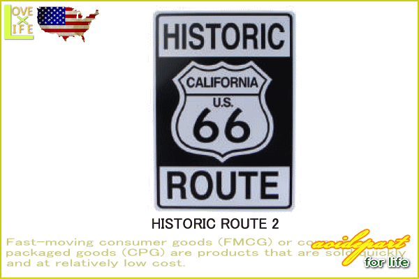 【アメリカ製】【TRAFFIC SIGN】ハイウェイサインボード【HISTOPIC ROUTE】【高速】【看板】【米国交通局】【雑貨】【アメリカン雑貨】【 7,963円