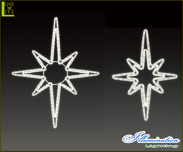 【LED】【イルミネーション】LEDロープライト ブライトスターA【L】【左】【星】【輝き】【スター】【マーク】【ライン】【線】【組み合わせ】【連結】【モチーフ】【電飾】【クリスタル】【かわいい】【平面】今年もかわいいモチーフで飾りつけ 多種多様で飾りつけ無限大