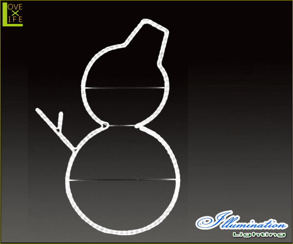 【LED】【イルミネーション】【大型商品】LEDクリスタル スノーマン【雪だるま】【雪】【ライン】【平面】【壁掛け】【アート】【輝き】【電飾】【モチーフ】【クリスマス】【クリスタル】【かわいい】まんまるスノーマンが登場 シンプルなデザインで万能です