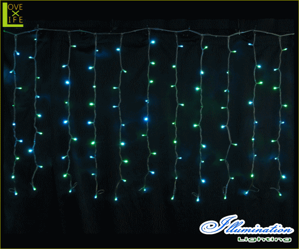【イルミネーション】LED ミルキーウェイ カーテンライト【144球】【ダブルチップ】【面】【カーテン】【均等】【電飾】【装飾】【クリスマス】【輝き】【美しい】【かわいい】【イルミ】【ライト】2重チップでLEDが消灯しません AOIデパートのLEDイルミネーションの通販は
