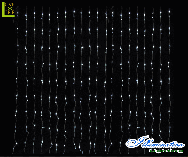 【イルミネーション】LED ウォーターフォールライト【ホワイト】【1280球】【ナイアガラ】【川】【冬】【簡単】【工事】【均等】【電飾】【装飾】【クリスマス】【輝き】【美しい】【かわいい】【ライト】美しいカーテンライトで覆い尽くせば素敵に仕上がります