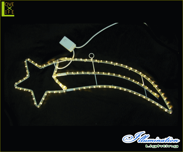 【イルミネーション】LED 流れ星【ゴールド】【星】【大きい】【スター】【流星】【2Ｄ】【装飾】【飾り】【アート】【輝き】【電飾】【モチーフ】【クリスマス】【クリスタル】【かわいい】今年もキュートなモチーフが多数新登場 かわいく飾り付けしちゃおう