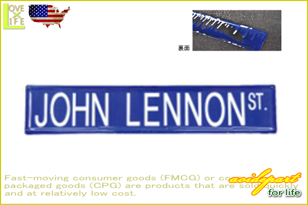 【ENAMEL SIGN】ホーロー製看板【JOHN LENNON】【サイン】【看板】【地名】【雑貨】【アメリカン雑貨】【アメリカ雑貨】【アメリカ】【US