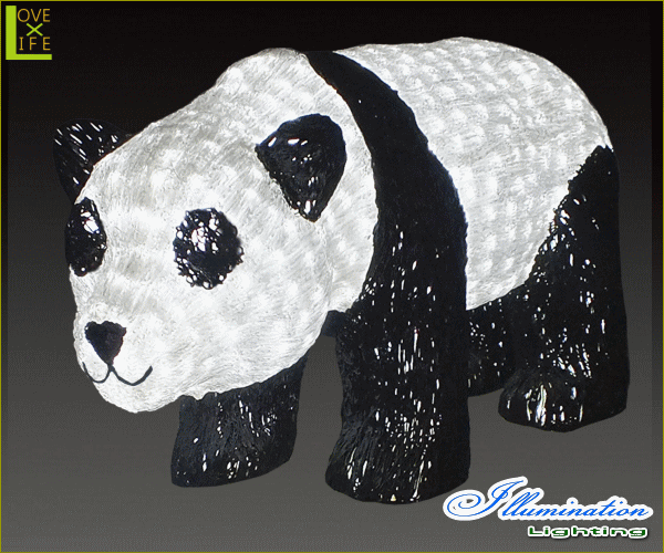 【LED】【イルミネーション】【大型商品】パンダ【A】【熊猫】【ぱんだ】【アニマル】【動物】【電飾】【モチーフ】【クリスマス】【クリスタル】【かわいい】