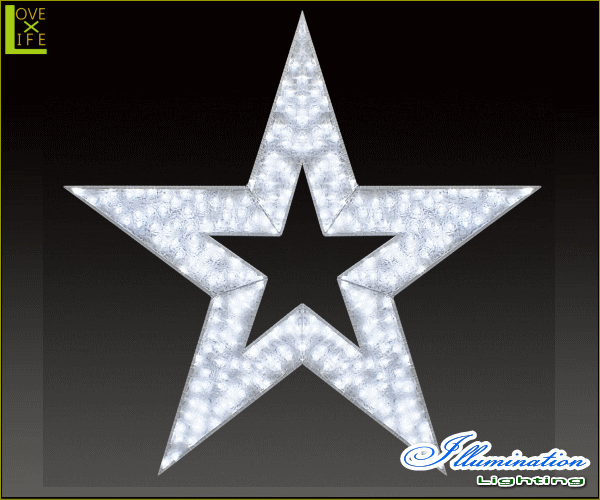 【LED】【イルミネーション】【大型商品】ビッグスター【L】【スター】【星】【クリスタル】【フォルム】【電飾】【モチーフ】【クリスマス】【かわいい】