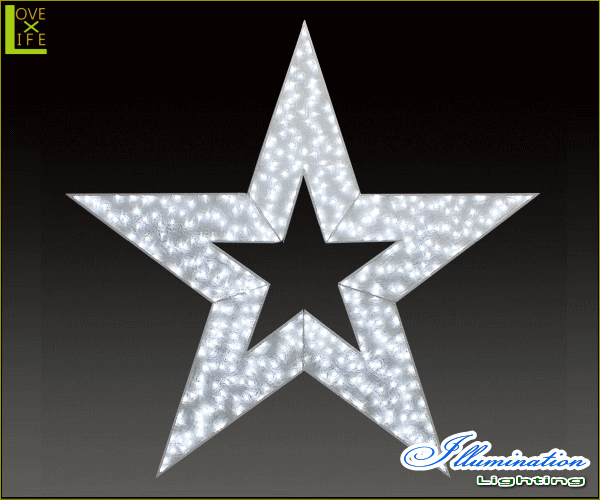【LED】【イルミネーション】【大型商品】ビッグスター【S】【スター】【星】【クリスタル】【フォルム】【電飾】【モチーフ】【クリスマス】【かわいい】