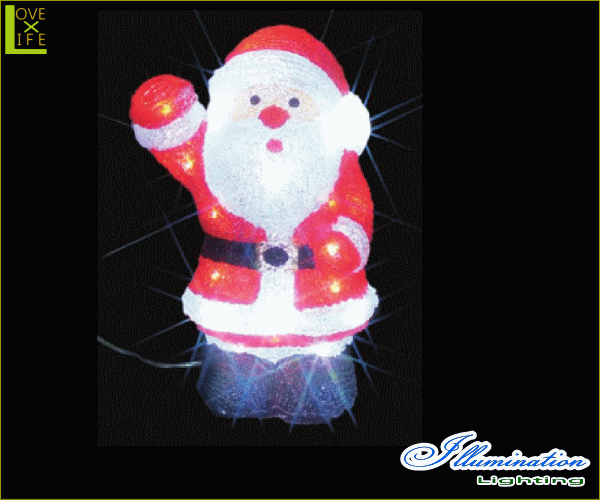 【イルミネーション】サンタクロース【A】【サンタ】【クリスタル】【立体】【サンタさん】【グロー】【LED】【クリスマス】【電飾】【モ｜au PAY  マーケット