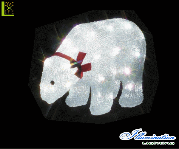 【イルミネーション】白クマ【中】【くま】【熊】【クリスタル】【立体】【動物】【アニマル】【グロー】【LED】【クリスマス】【電飾】【モチーフ】【ローボルト】【かわいい】の通販は 12,545円