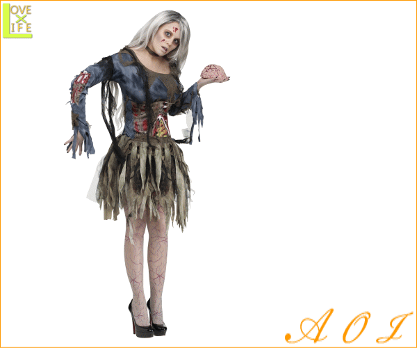 【レディ】ゾンビ【Zombie】【ゾンビ】【怖い】【ホラー】【怪物】【オバケ】【仮装】【衣装】【コスプレ】【コスチューム】【ハロウィン