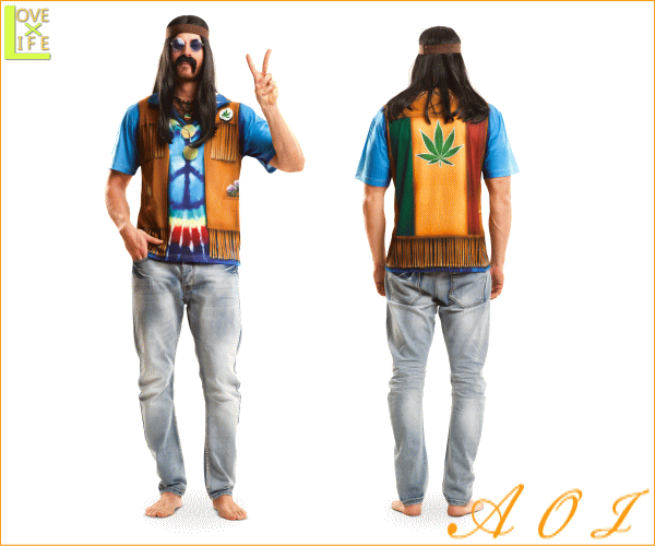 メンズ Tシャツ ヒッピーボーイ Hippie Boy 平和 自然 コスｔ シャツ 装飾 グッズ 衣装 コスプレ コの通販はau Pay マーケット ワールドショップ