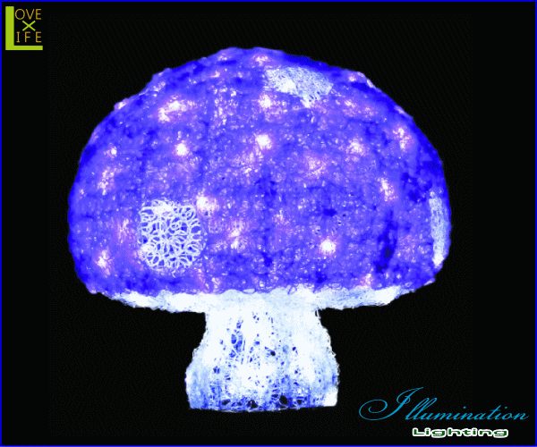 【20 】クリスタル キノコ パープル【Lサイズ】【LED】【きのこ】【野菜】【童話】今年の新作キノコシリーズ！カラーもデザインも豊富で