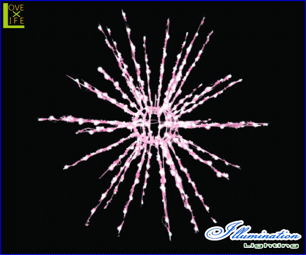 【LED】【イルミネーション】【大型商品】LEDクリスタル ビッグバーン スター【S】【ピンク】【線香花火】【スター】【星】【アート】【の通販は