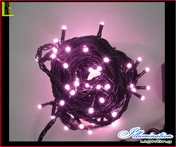 【20 】チェリーピンク ストレートライト【100球】【LEDライト】【LED】万能のストレートライトに新色登場！お菓子のようなピンクです♪