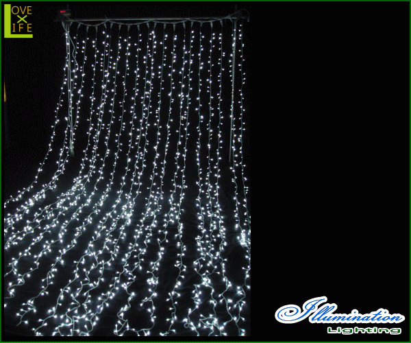 【20 】LEDカーテンライト【1920球】【LED】【ナイアガラ】【川】ライトで覆い尽くせば美しく仕上がります♪【】【クリスマス】