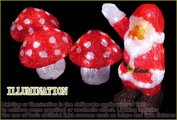 LEDアクリル【マッシュルーム】【60球】【レッド】【3連】キノコ☆今年は一段とクォリティーがたかい！　LEDイルミネーション　【LED】【