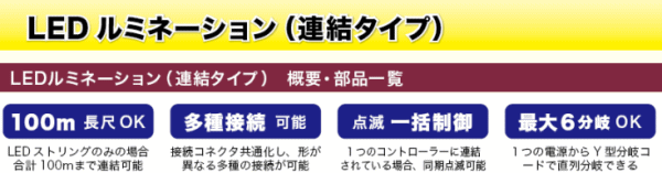 【ローボルト】LEDルミネーション（連結タイプ）　LEDストリング 10m☆LEDイルミネーション　【LED】【】【クリスマス】【イルミ_2